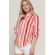 thumbnail image 5 of Camisa Fashnzfab Tejida De Rayas Anchas Manga Larga Roja, 5 of 5