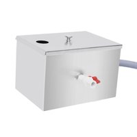 Magideal - Separador De Agua, Aceite Y Aguas Residuales, Interceptor De Trampa De Grasa Comercial, Trampa De Grasa De Acero Inoxidable Para Cafetería, Cocina 35X20X20Cm