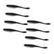 thumbnail image 2 of 8 Piezas De Señuelos De Pesca Suaves De Gusano Para Lubina, Salmón, Trucha, Negro Argent, 2 of 3