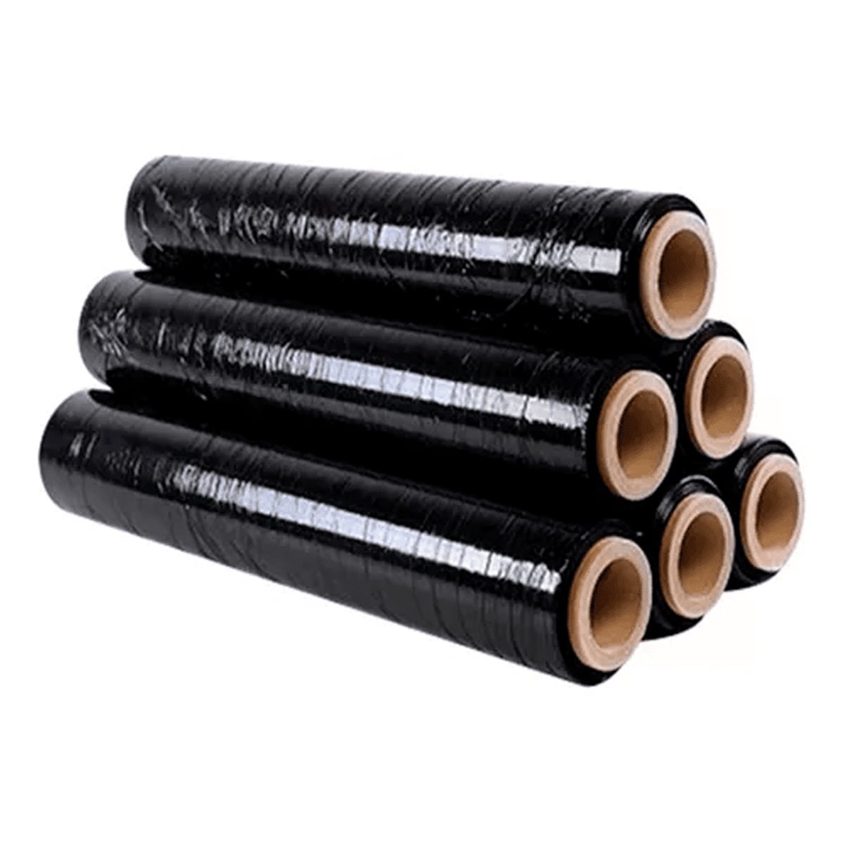 Genérico - Pack 6 Alusa Film Negro Rollo Para Embalaje 250m 20 Micrones