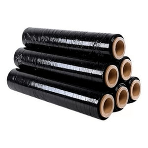 Genérico - Pack 6 Alusa Film Negro Rollo Para Embalaje 250M 20 Micrones