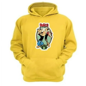 Genérico - Polerón Canguro Popeye Amarillo Talla L Unisex