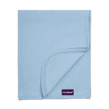 Manta Waffle Algodón Clevamama 120x140 - CELESTE