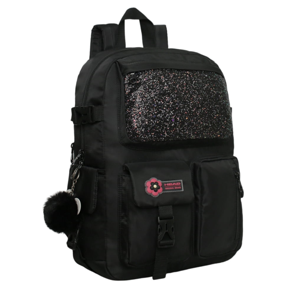 Mochila Mujer Kawaii Fusion Glitter Negro Head