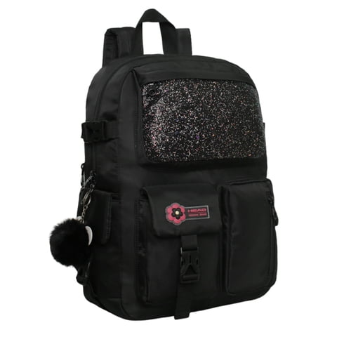 Mochila Mujer Kawaii Fusion Glitter Negro Head