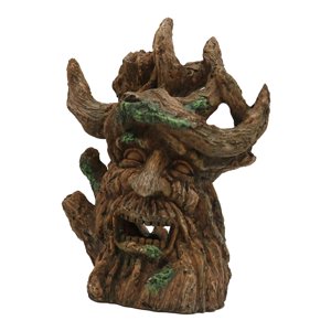 Ioensy - Tronco De Árbol Con Cara, Adorno De Acuario De Resina Para Cangrejos Ermitaños, Cangrejo Betta