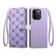 thumbnail image 1 of Funda Billetera con Cierre para [iphone 14 Pro] con Tarjetero, Soporte y Correa de ManoMorado, 1 of 5