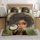 thumbnail image 1 of 3-Piece Twin Comforter Set with African Cartoon Patterns - Twin Size Microfiber Bedding Sets Includes Comforter, 1 of 5