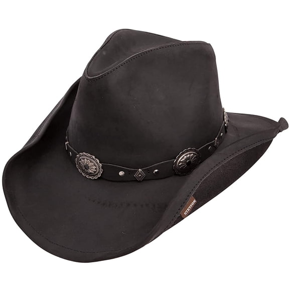 Sombrero Stetson Roxbury de Cuero Negro – Talla Grande