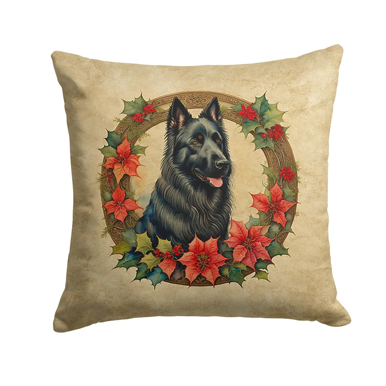 Carolines Treasures - Cojín De Navidad Con Perro Pastor Belga