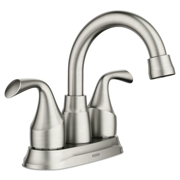 Grifo para lavabo de baño Moen Idora, níquel cepillado 84115SRN