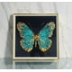thumbnail image 1 of Cuadro Mariposa Turquesa Dorada 60x60cm, 1 of 3