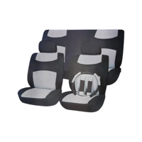 Genérico - Kit Cubre Asiento + Cinturón + Volante 11 Piezas Tela Auto