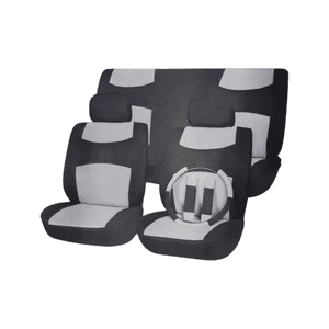 Genérico - Kit Cubre Asiento + Cinturón + Volante 11 Piezas Tela Auto