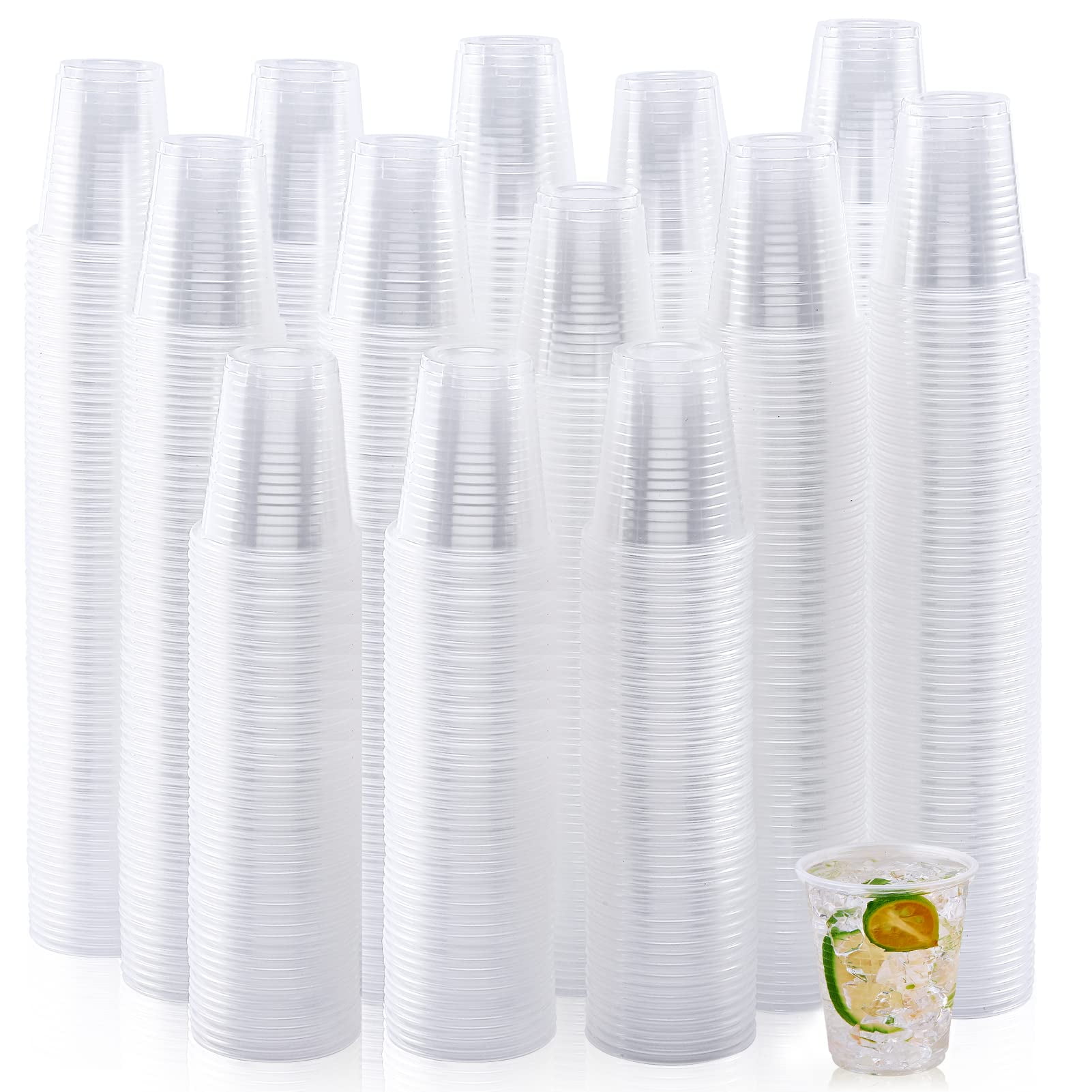 Vasos De Plástico Turbo Bee, 5 Oz (150 Ml), Transparentes, Desechables, 1000 Unidades