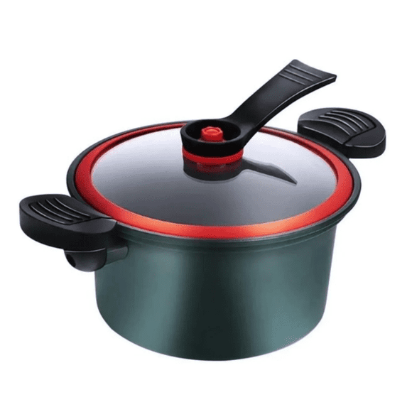 Mini Olla A Presión Olla De Cocción Lenta Cocina 22cm Color Verde