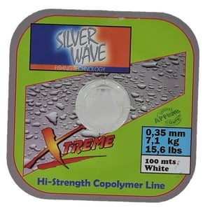 Silver Wave - Nylon De Pesca Transpare Blanco 0,35Mm Resist 7,1Kg 100Mts