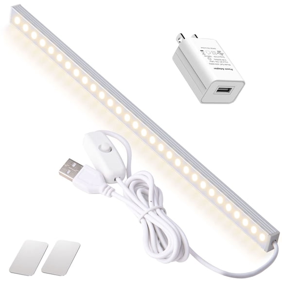 Luz LED para debajo del gabinete DWEPTU de 12" USB con imán, sin parpadeo