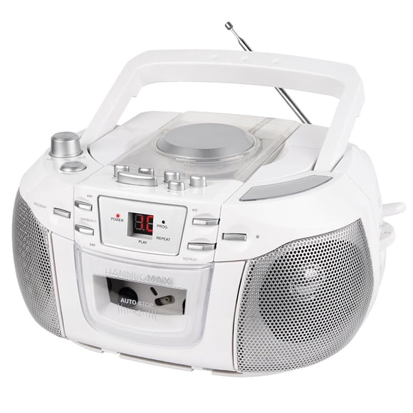 Grabadora de casetes de radio AM/FM CD Boombox HANNLOMAX HX-338CD