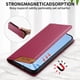 thumbnail image 3 of Funda Tipo Cartera de Cuero Sintético para Samsung Galaxy S20 FE Bloqueo RFID, con Ranuras para Tarjetas y Bolsillo para Efectivo, Cierre Magnético Fuerte Rojo, 3 of 6