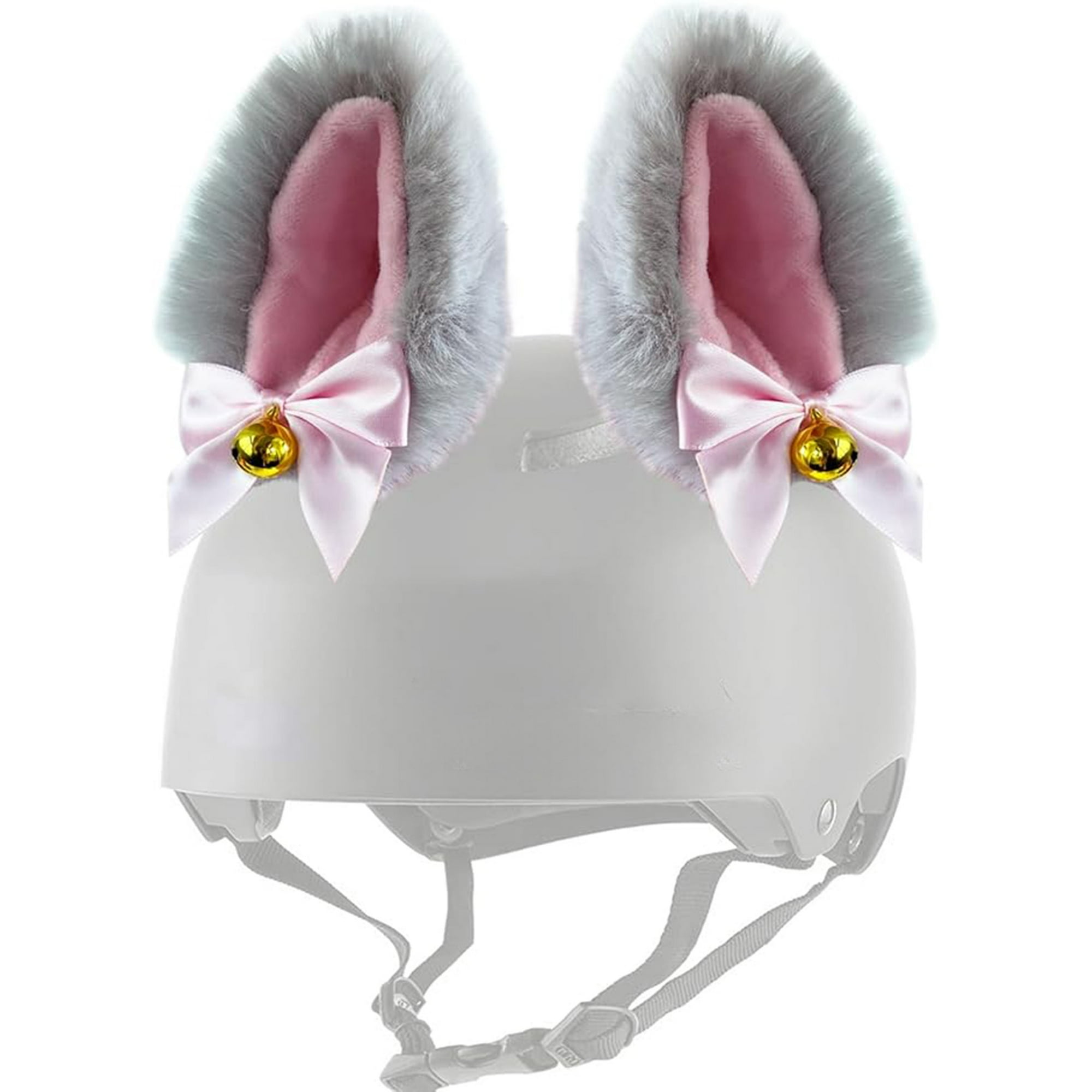 Veat00l - Decoración De Cascos Con Campanas Para Orejas De Gato, Orejas De Peluche, Accesorios De Pegatinas Para Cascos De Bicicleta, Motocicletas, Decoración De Cascos, Sin Casco