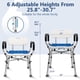 thumbnail image 3 of Silla de Ducha Modundry Resistente para 250 kg con Brazos Ajustables, 3 of 7