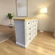 thumbnail image 2 of Comoda de Madera 9 cajones Basic 120x40x90 Color Blanco cubierta Miel, 2 of 3