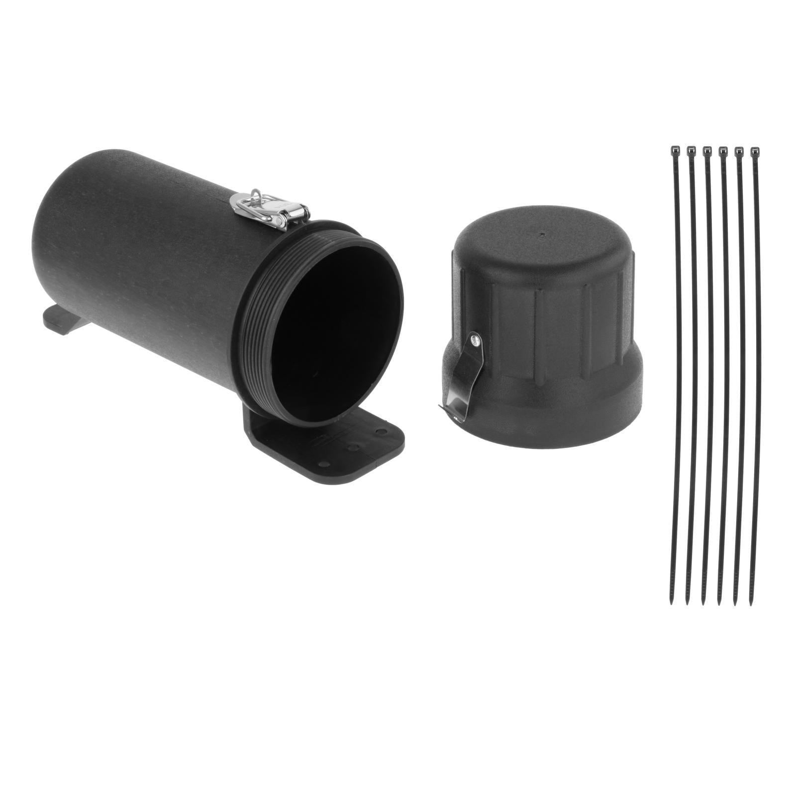 Magideal - Tubo De Herramientas Para Motocicleta, Portadocumentos, Accesorios Universales Negros Impermeables, Caja De Almacenamiento Para Impermeable, Recipient 1x Grande Con Candado