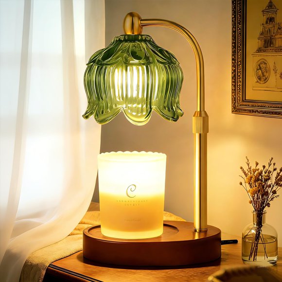Lámpara Calentadora de Velas Cinsenten con Temporizador Ajustable – Verde