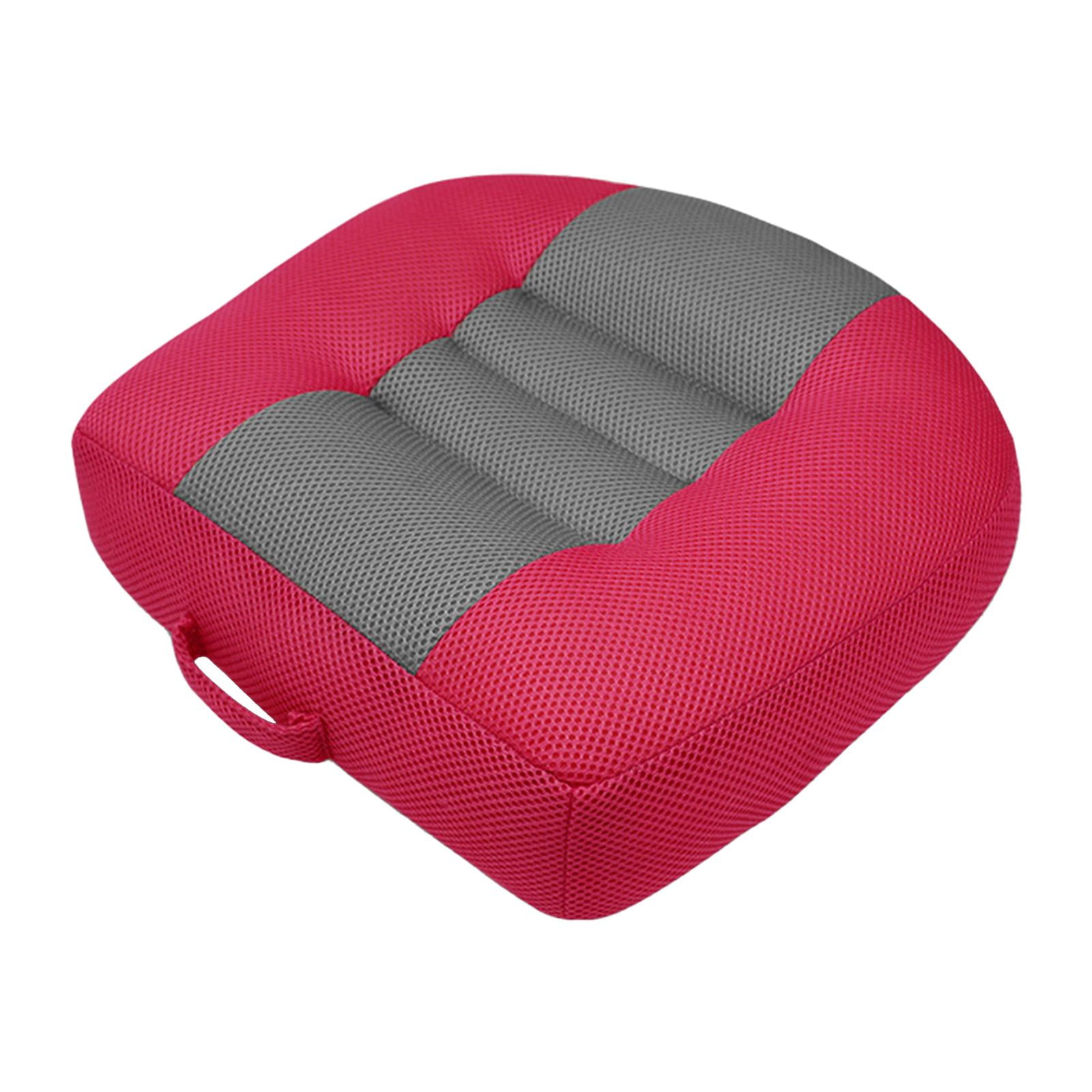Ioensy - Cojín Para Asiento Elevador De Coche, Antideslizante, Portátil, Para Camiones, Coches, Suv, Rosa, Rojo Y Gris