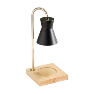 Bothyi - Lámpara Calentadora De Velas Regulable Para Sala De Estar Hogar Aroma Melts Base De Madera Negro