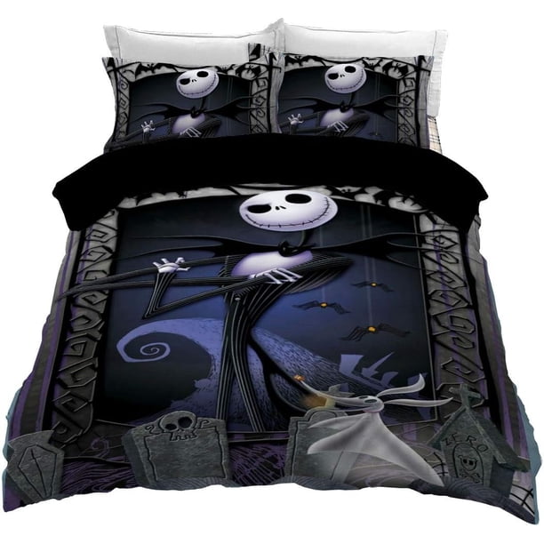 Nightmare Before Christmas Bedding Set Valentine's Day Decor Gifts Soft Duvet Cover Bed Comforter Cover King Twin Bed Sheets