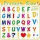 thumbnail image 2 of Pegatinas de letras Auteard 102 piezas 10 cm coloridas, 2 of 8