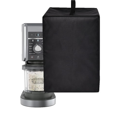 Xusx111 - Cubierta De La Fabricante De Helados Resistente Al Calor Resistente Al Polvo Protector De La Cubierta De La Fabricante De Tratamientos Congelados (Negro, Solo Hay Una Cubierta De Polvo)