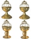 thumbnail image 1 of 2x Portavelas Con Forma De Jaula Para Pájaros Portavelas De Té Dorado Decorativo Para Navidad, 1 of 1