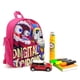 thumbnail image 3 of Mochila Escolar Desmarcar El Asombroso Circo Digital Rosa, 3 of 6