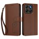 thumbnail image 3 of Funda Cartera Trébol para Motorola Moto G77 con Ranuras Tarjetas y Carga Inalámbrica Marrón, 3 of 6