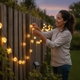 thumbnail image 4 of Guirnalda Solar Navidad 20 Led 4m Copos Nieve Jardin Cálido, 4 of 9