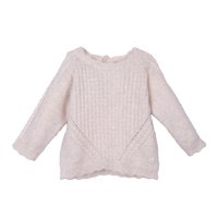 Pillin - Chaleco Bebé Niña Cerrado Cuello Redondo Crudo