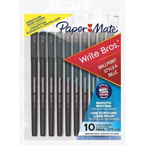 Bolígrafos Paper Mate Write Bros Medium Point Black 10