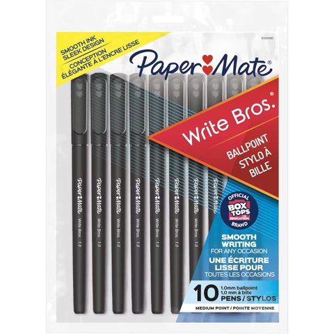 Bolígrafos Paper Mate Write Bros Medium Point Black 10