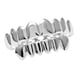 thumbnail image 1 of 18k Chapado En Oro Hip Hop Dientes Superiores Inferiores Bisutería Oro Blanco, 1 of 3