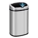 thumbnail image 1 of Bote de basura Bigacc 50 L/13 galones de acero inoxidable plateado, 1 of 9