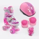 thumbnail image 2 of Patines Quad Extensibles Hook J-one Casco Protecciones Niños S 31-34 54 Mm Rosa, 2 of 3