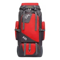 Max - Mochila Viaje 90 Litros Mochilas De Camping Rojo