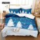 thumbnail image 1 of v2786 Bed Sheets Christmas Snowman, Tree Bedding Set Duvet Cover Set Bedding Digital Printing Bed Linen Queen Size Bedding Set Fashion Design 3-Piece Bedding Set (1 Duvet Cover + 2 Pillow Shams) Bed S, 1 of 5