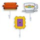thumbnail image 1 of Juego de 3 ganchos de pared para colgar perchas, diseño plateado de Buffalo Friends, 1 of 9