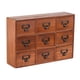 thumbnail image 1 of Mueble De Sobremesa Con 9 Cajones Retro Look Para Muebles De Oficina Marrón, 1 of 5