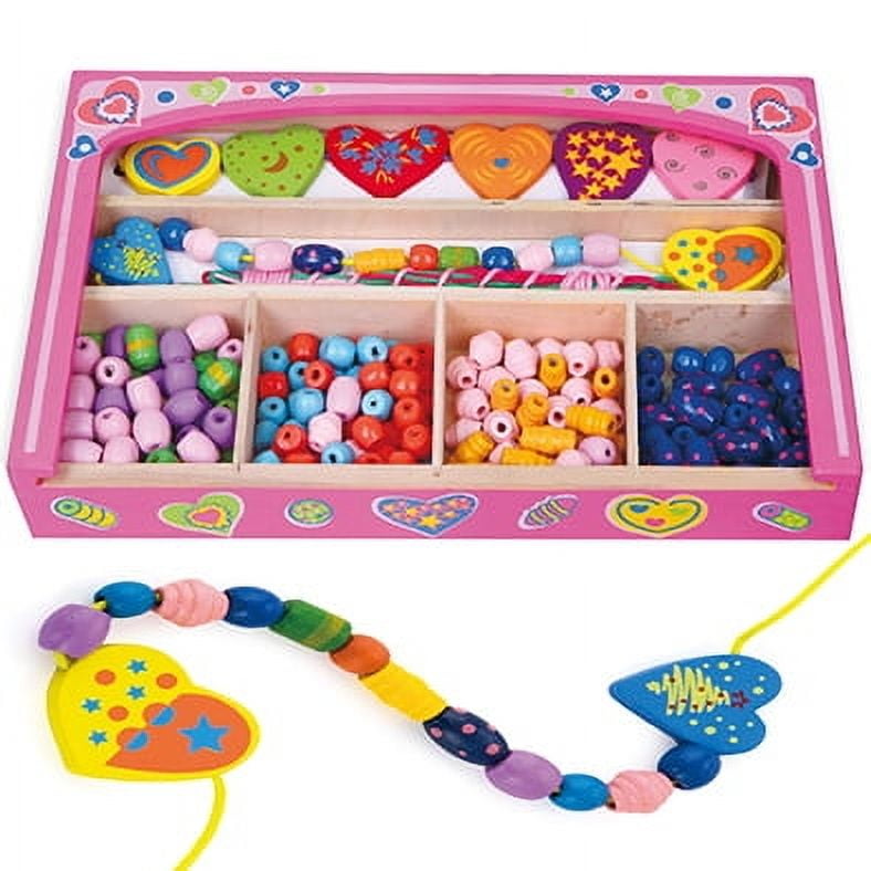 Viga - Caja Madera Mostacillas Rosada