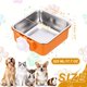 thumbnail image 2 of Uxcell Cuenco para Jaula de Perro, Comedero de Agua y Comida Antivuelco de Acero Inoxidable Desmontable para Jaula de Mascotas (Cuadrado, Naranja, 17.7oz), Destinado para Cachorros/Gato/Conejo/Pájaro, 2 of 7